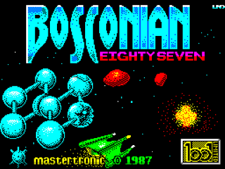 Bosconian title screen for ZX Spectrum